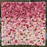 Aperturee - Aperturee Artificial Gradient Pink Flowers For Wall Decoration